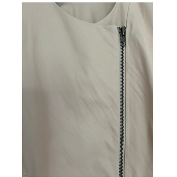 Vince Cream Lamb Leather Moto Jacket Large $995 Retail - Picture 14 of 14